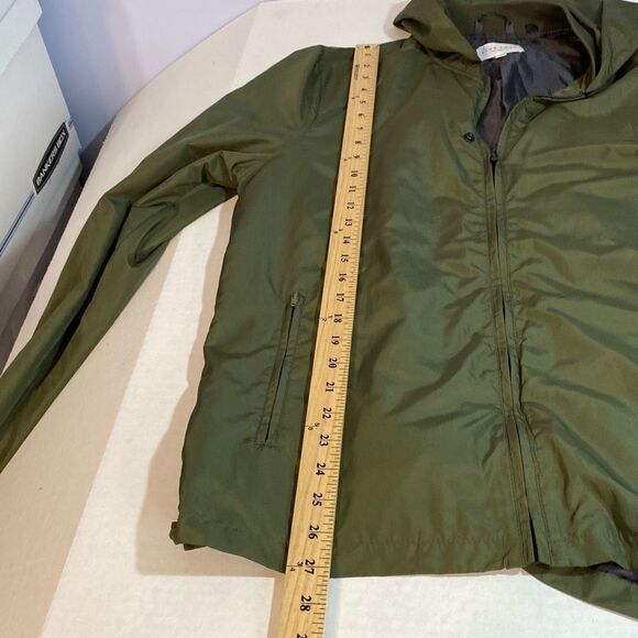 Five Four Los Angeles Men's Slater Olive Green Windbreaker Jacket, Hooded, Line - Picture 9 of 12